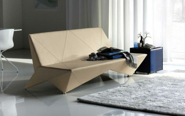 meubles cuir canape design
