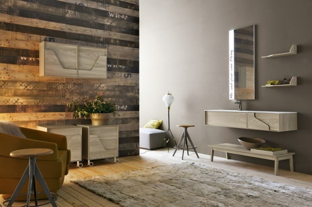 meubles salle de bains design bois
