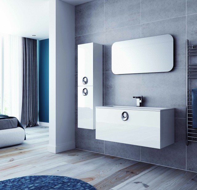 meubles-salle-de-bains-idée-originale-couleur-bleue-miroir-rectangulaire
