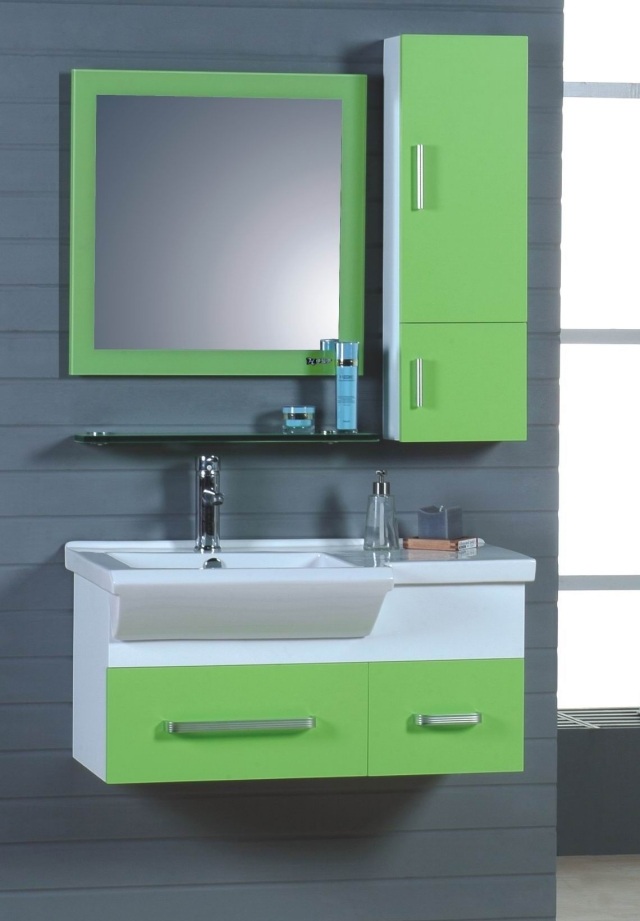 meubles-salle-de-bains-idée-originale-couleur-verte