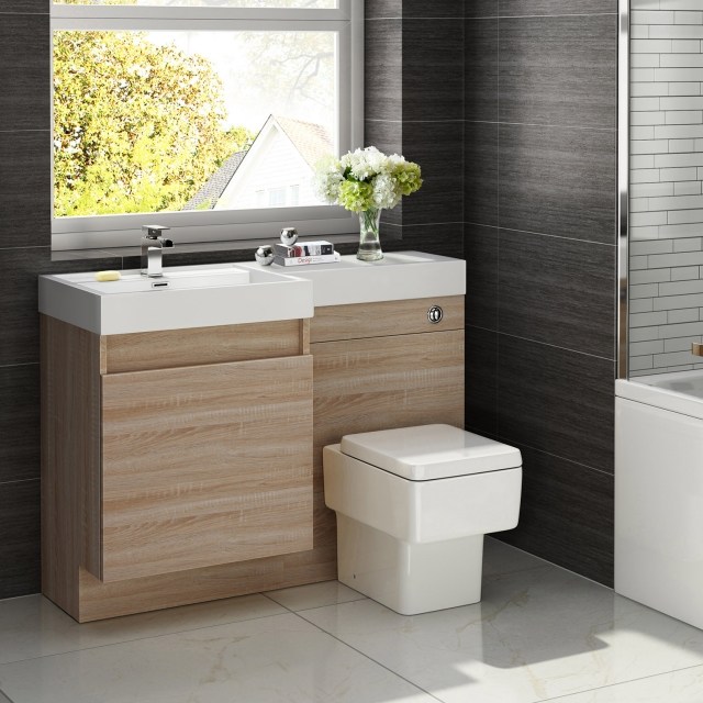 meubles-salle-de-bains-idée-originale-sous-lavabo-chêne-toilettes