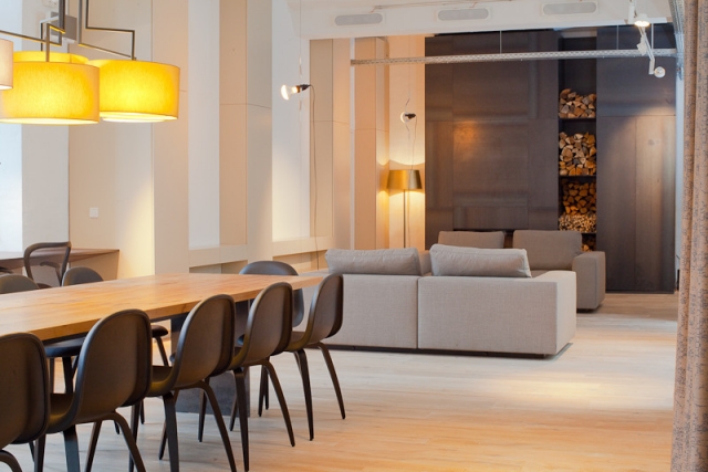 meubles salle à manger salon-modernes-suspension-jaune