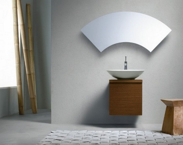 miroir salle de bains idée-originale-sous-lavabo-bois