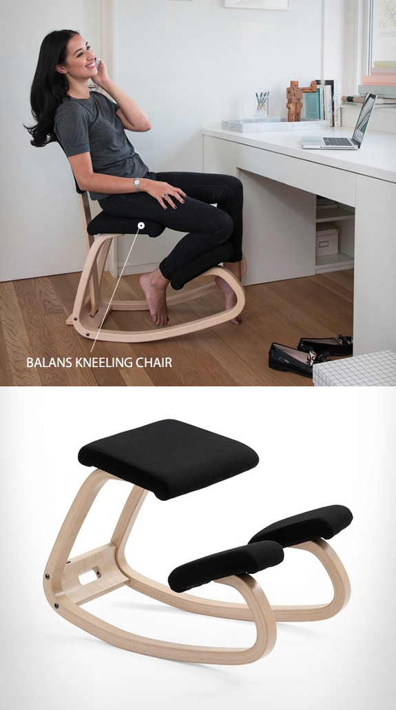 mobilier de bureau ergonomique chaise accroupi bois