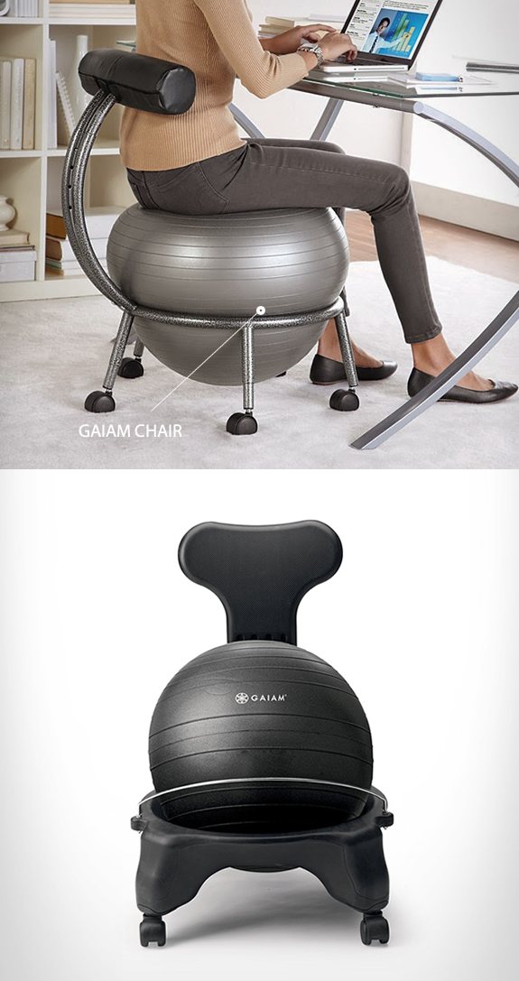 mobilier de bureau ergonomique chaise balle noir