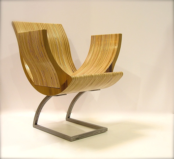 mobilier eco chaise à bascule bois design