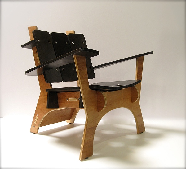 mobilier eco chaise noire bois