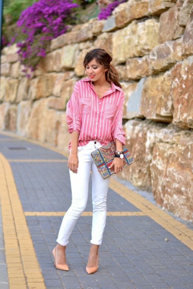 mode femme route veste rose escarpin