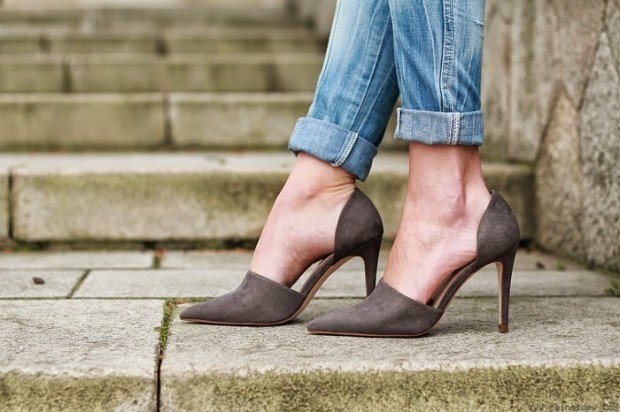 modele chaussures talon taupe