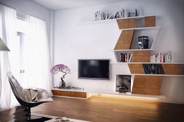 moderne chambre à coucher meuble mura télé