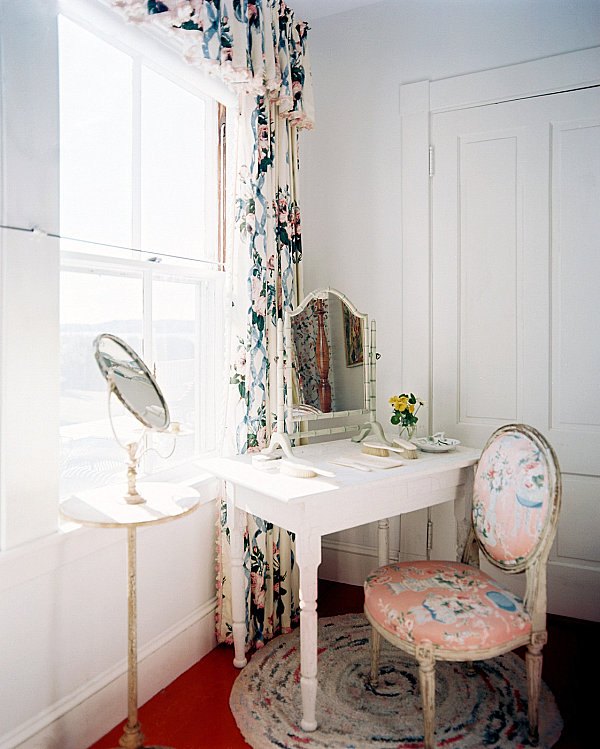 motifs floraux style vintage chambre elegante