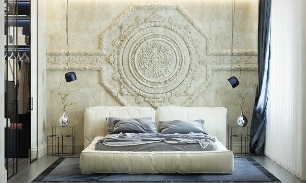 mur impressionnant chambre coucher  palais luxe