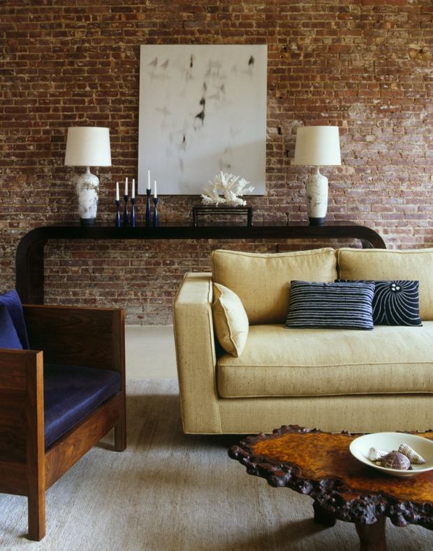 Briques air usé et vieilli pour un style particulier design intérieur salon