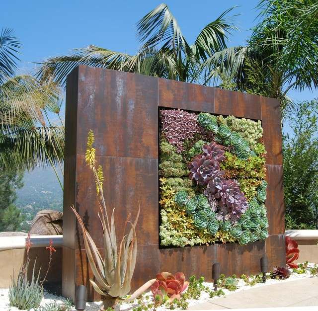 mur vegetalisé décor jardin