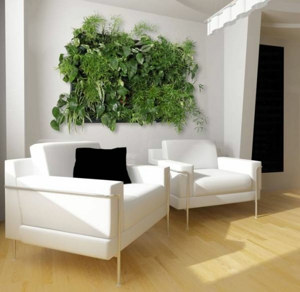 murs végétaux idee deco salon