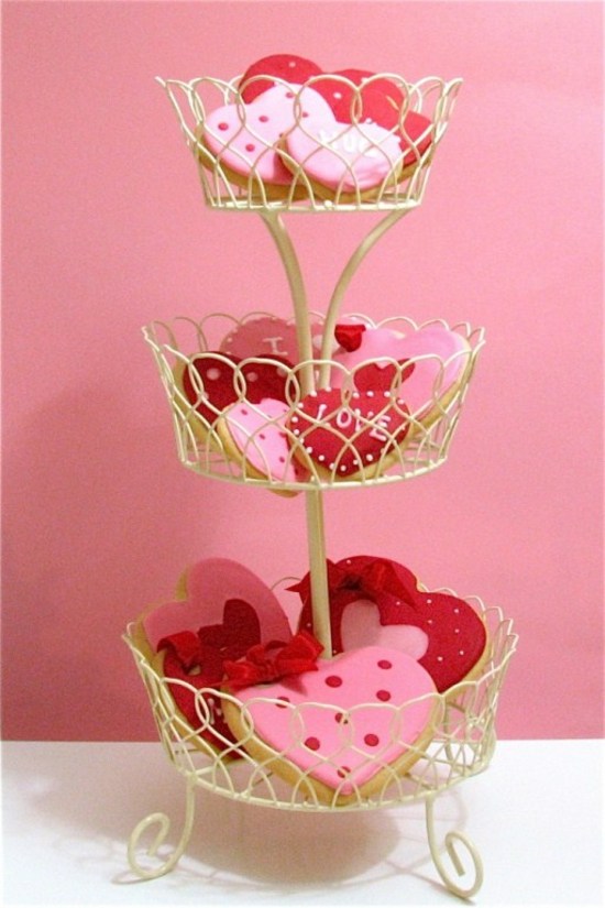 panier cookies coeur st valentin romantique