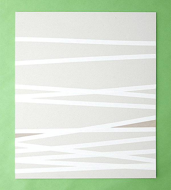 papier DIY vert blanc minimaliste