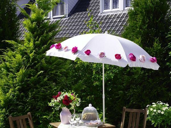 parasol diy orne roses