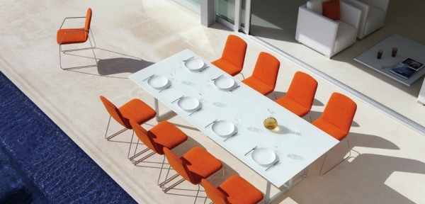 patio ameublement meubles orange