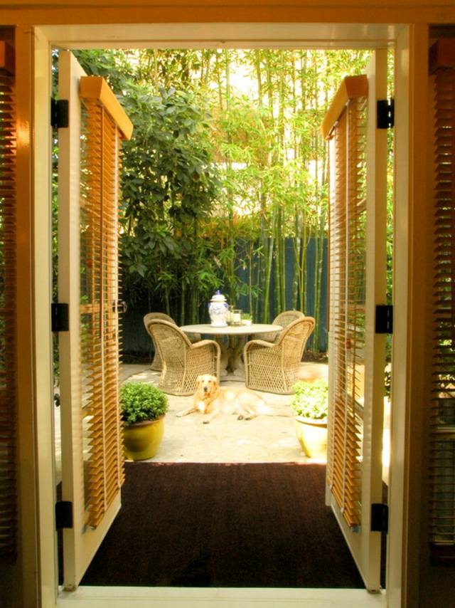 patio déco originale bambous