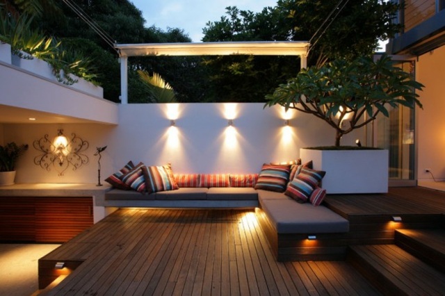 patio moderne plate-forme bois