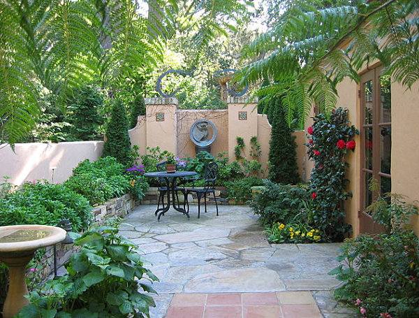 patio petit jardin cozy style italien