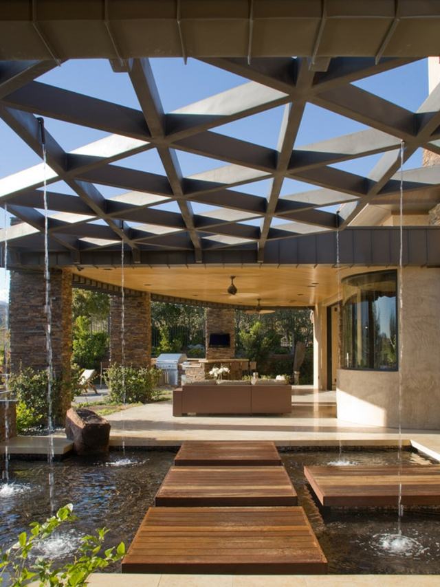 patio ultra design contemporain pergola bois