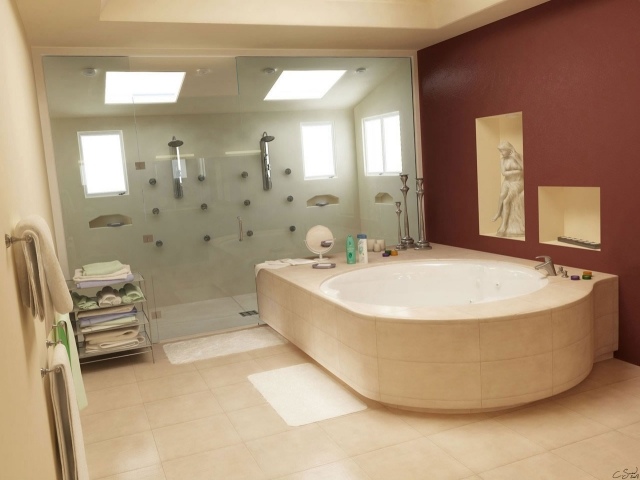 peinture-salle-de-bains-idée-originale-couleur-marron