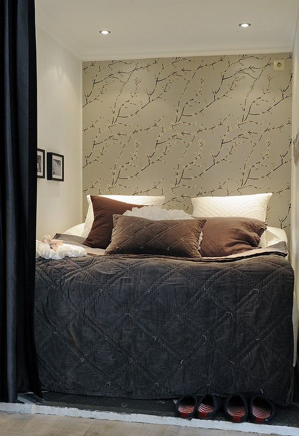 petite chambre coucher lit design scandinave