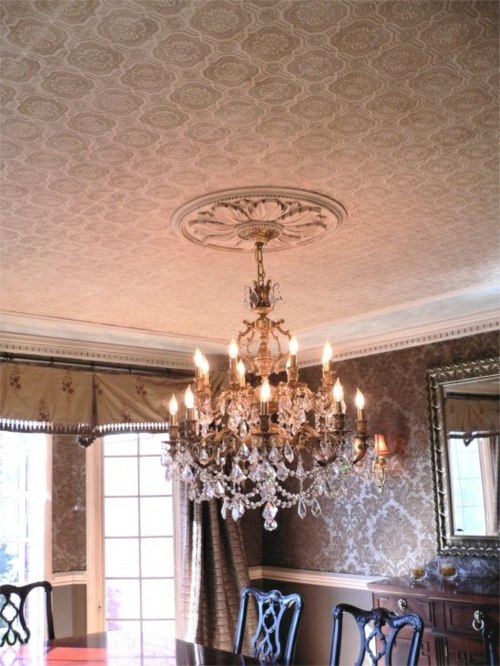 plafond vintage retro antique lustre medaillon