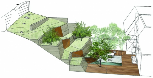 plan amenagement jardin terrasse