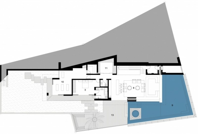plan architectural maison luxe