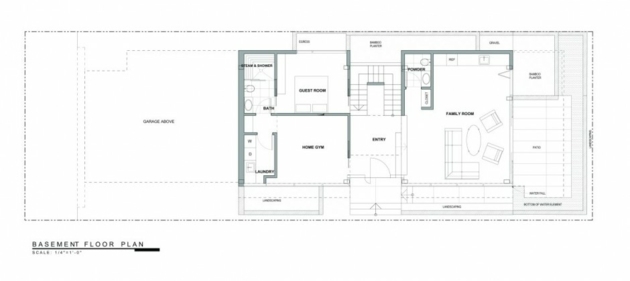 plan architectural résidence contemporaine