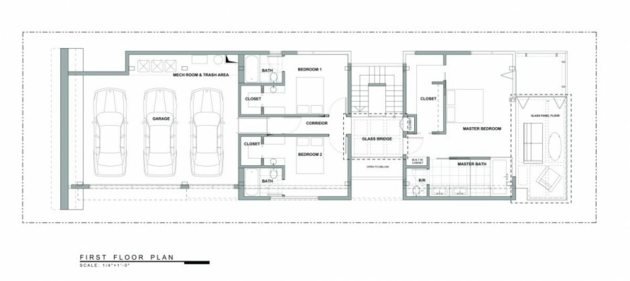 plan architecture maison contemporaine