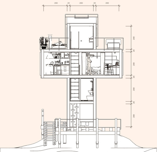 plan centrale micro maison