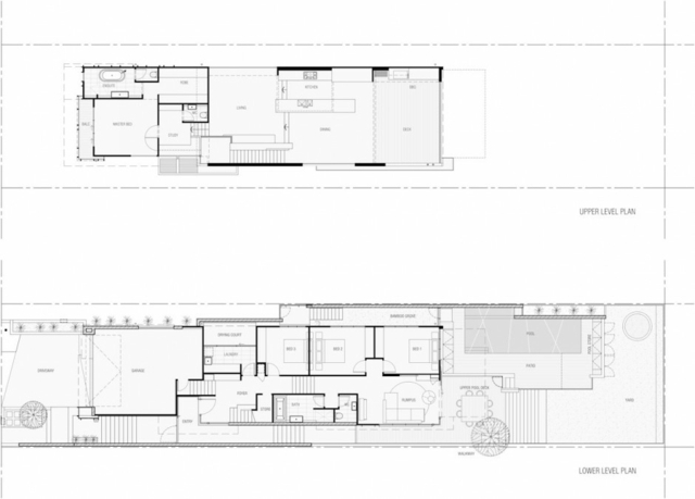 Les plans architecturaux de Bowler House Australie maison contemporaine