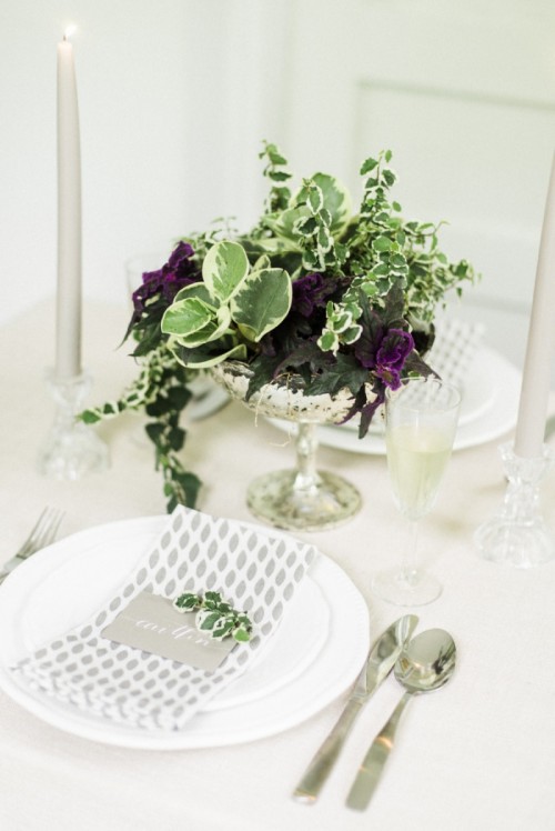 plantes decoratives centre table DIY