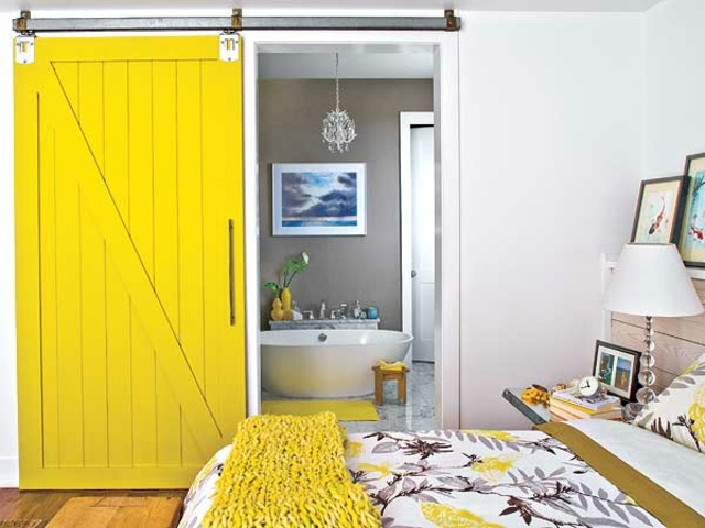 porte design rustique jaune
