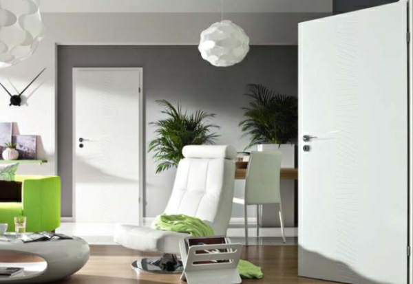 porte interieure blanche design minimaliste