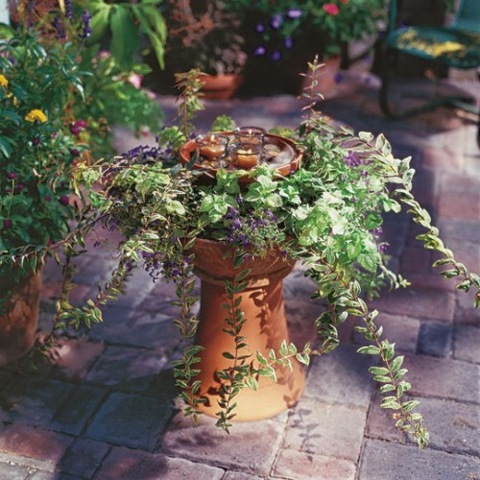 pot fleurs fontaine