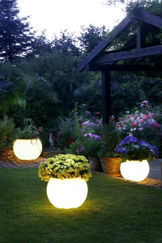 pots fleurs luminaires