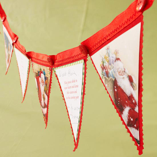 père Noël décoration-sympa-fête-guirlande-papier
