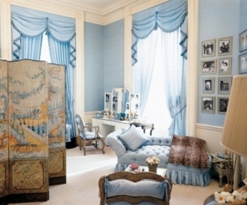 rideaux meubles blue chambre feminine