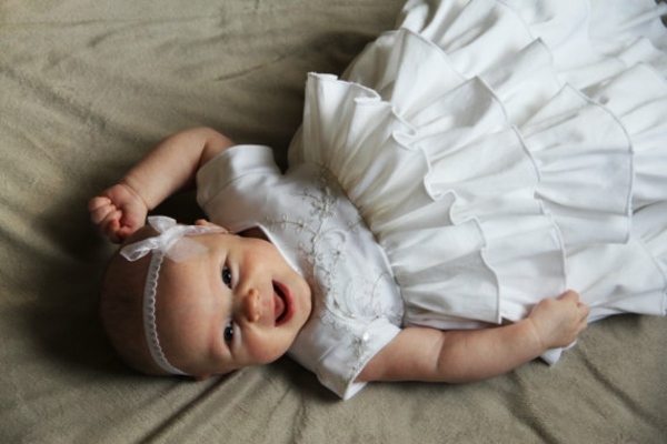 robe bandeau blanc bebe fille