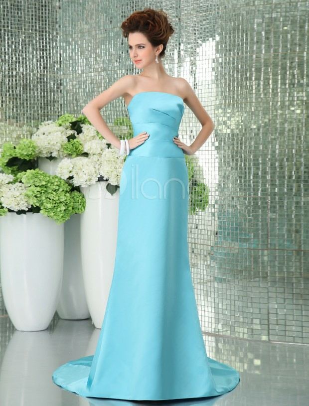 robe longue bleue demoiselle honneur