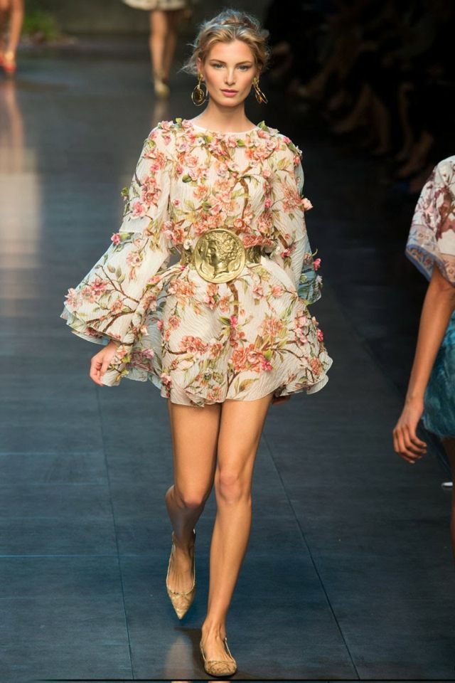 robe motif floral Dolce Gabbana