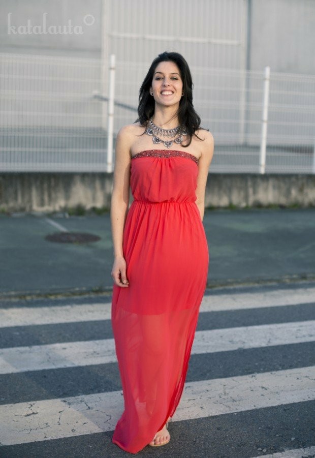 robe rouge moderne bustier