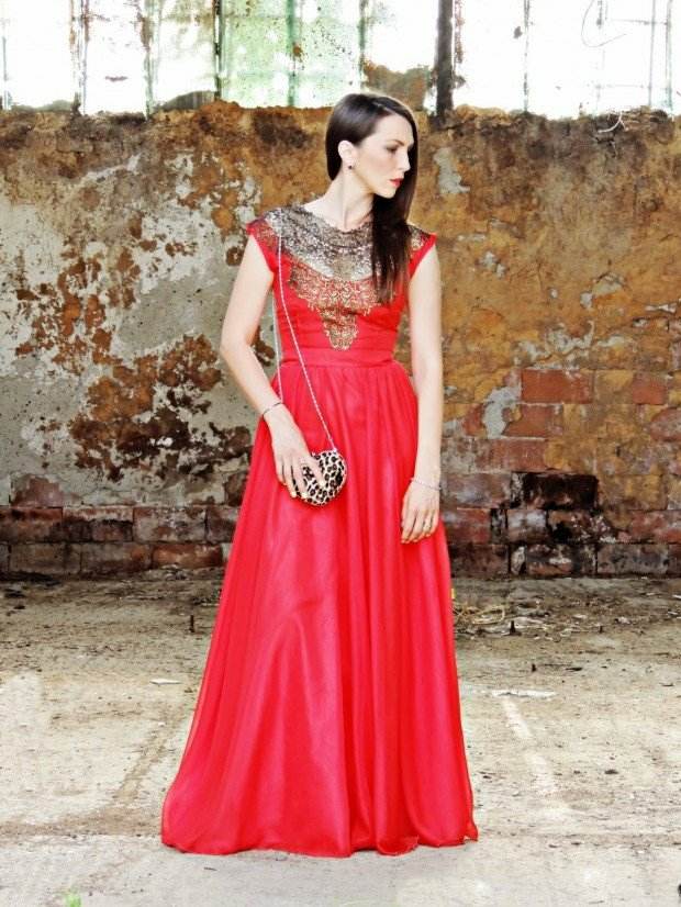robes femme rouge longue elegante