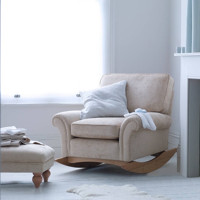 rocking-chair-fauteuil-rembourré-confortable-ottoman rocking chair
