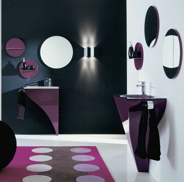 rénovation salle de bain violet